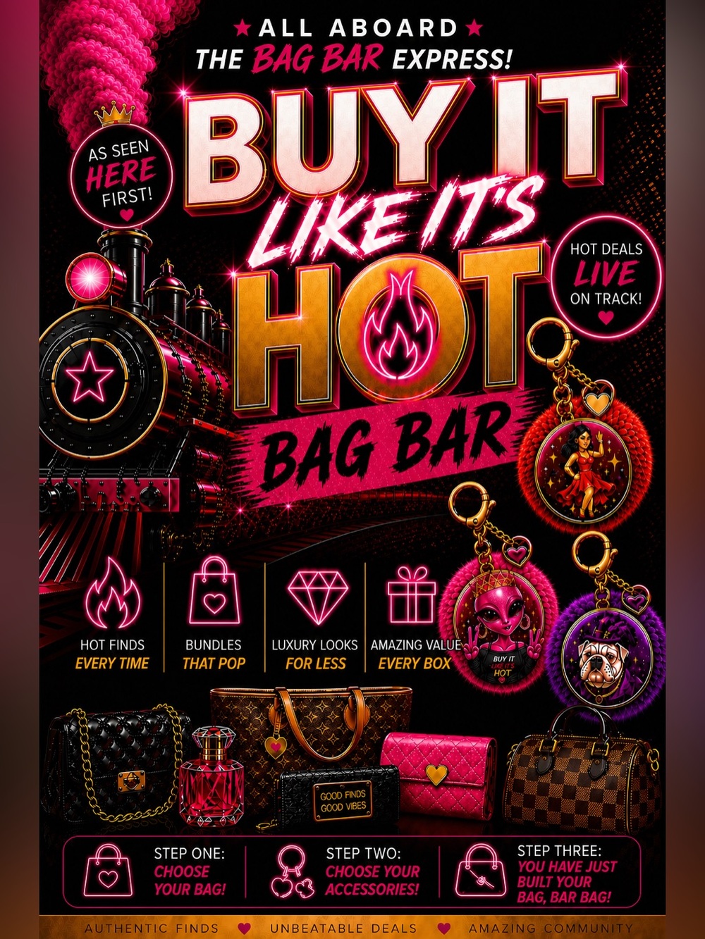 🚂 BAG BAR LIVE SHOW | Build Your Bag + Curated Boxes | Luxe Finds & Deals 💖